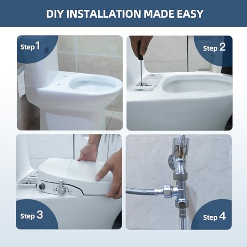 SmartWhale Bidet Toilet Seat, Dual-Nozzle, Rear/Feminine Wash