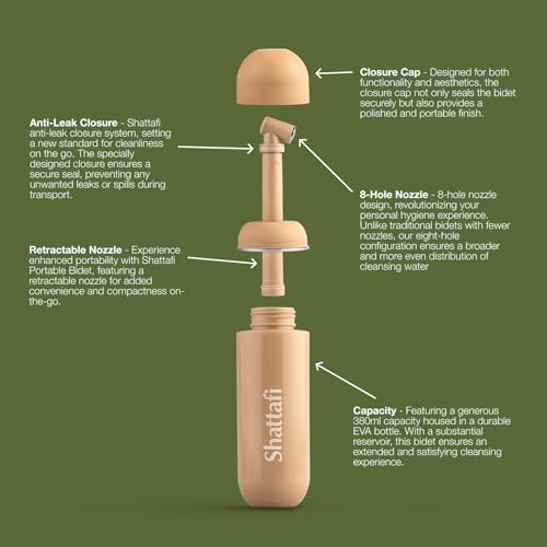 Portable Bidet with Retractable Nozzle for Travel & Camping