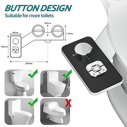 SAMODRA Bidet Attachment: Non-Electric Cold Water Toilet Seat