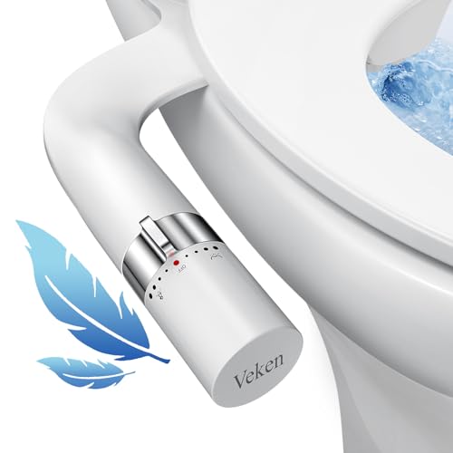 Veken Ultra-Slim Bidet: Dual Nozzle Fresh Water Sprayer