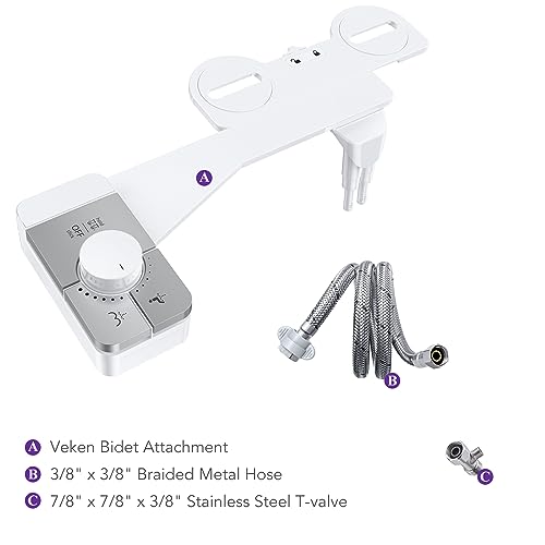 Veken Ultra-Slim Self Cleaning Toilet Bidet Attachment
