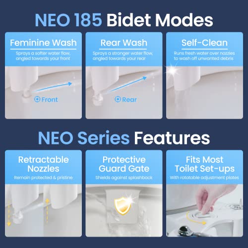 LUXE Bidet NEO 185 - Dual Nozzle Butt Cleaner