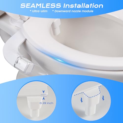 Ultra-Slim Dual Mode Bidet Toilet Seat Attachment