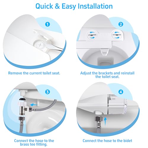 Ultra-Slim Dual Mode Bidet Toilet Seat Attachment