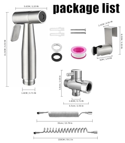 MUMENG Handheld Bidet Sprayer Set for Personal Hygiene