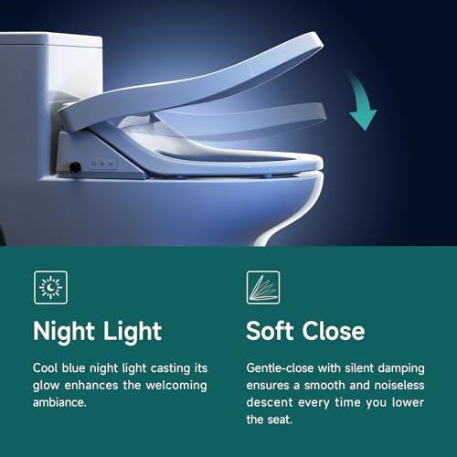 AQUATIZ Smart Bidet Toilet Seat with Warm Water & Dryer