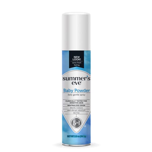 5-Pack Baby Powder Feminine Deodorant Spray, 2 oz