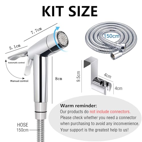 Handheld Bidet Sprayer Set for Bathroom Hygiene, 3-Piece