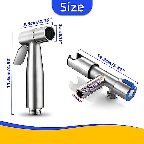 Handheld Bidet Sprayer Set, Stainless Steel, Easy Install