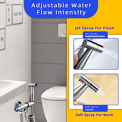 Handheld Bidet Sprayer Set, Stainless Steel, Easy Install