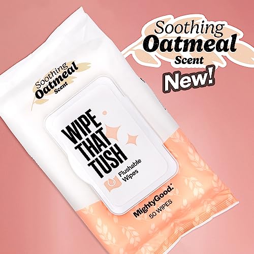 Oatmeal Scent Hypoallergenic Flushable Butt Wipes 100 Count