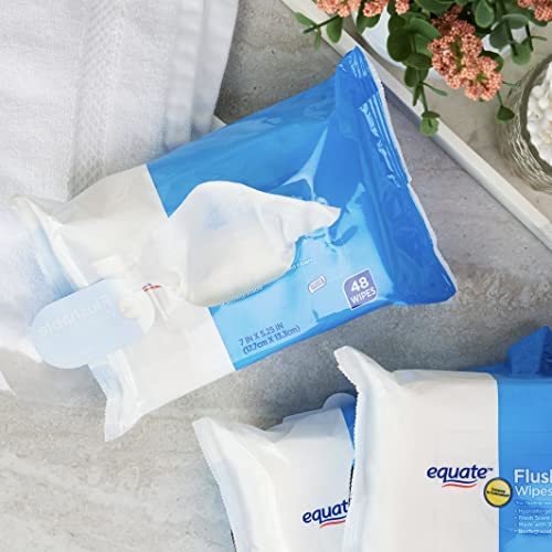 240 Count Equate Flushable Wipes Refill 5 Pack