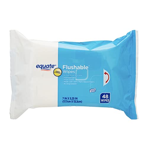 240 Count Equate Flushable Wipes Refill 5 Pack