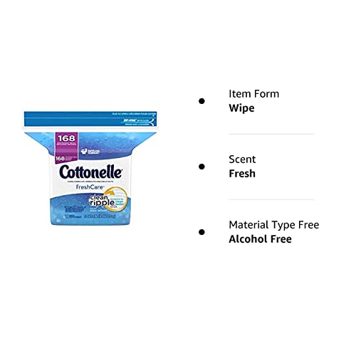 Cottonelle Fresh Care Flushable Wipes Refill, 336ct