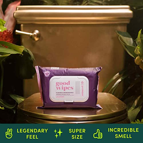 Goodwipes Lavender Flushable Butt Wipes - 180 count