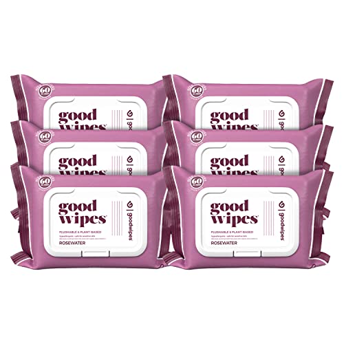 360 Count Flushable Butt Wipes with Aloe & Rosewater