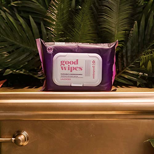 Goodwipes Lavender Flushable Butt Wipes - 180 count
