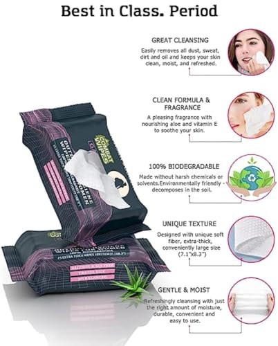 Feminine Hygiene Butt Wipes - Biodegradable, pH Balanced
