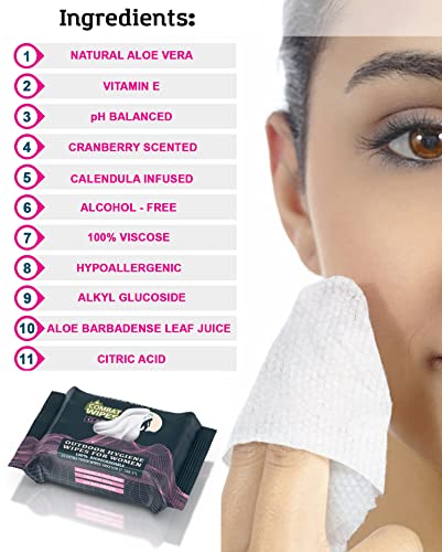Feminine Hygiene Butt Wipes - Biodegradable, pH Balanced