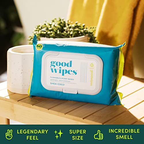 Flushable Shea-Coco Wipes for At-Home Butt Cleaning | 360 Count