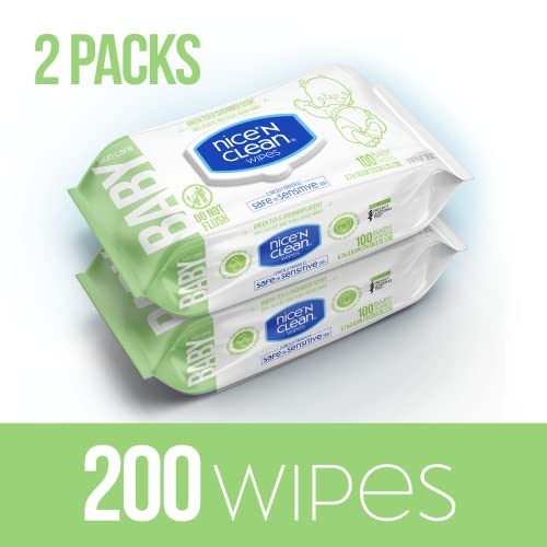Green Tea & Cucumber Scent Butt Wipes 100ct (2-Pack)