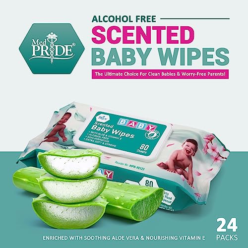 24 Packs of MED PRIDE Scented Baby Wipes