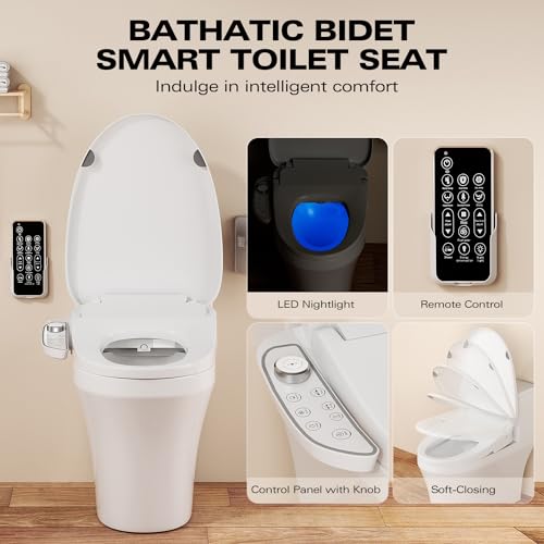 Luxury Bidet Toilet Seat with Remote Control and Nightlight