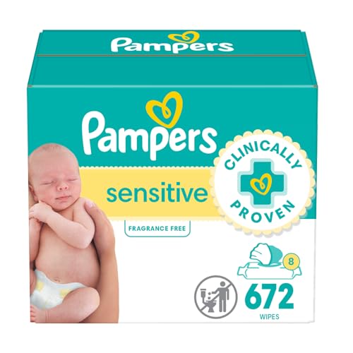 Hypoallergenic Unscented Baby Wipes, 8 Packs (672 Wipes)