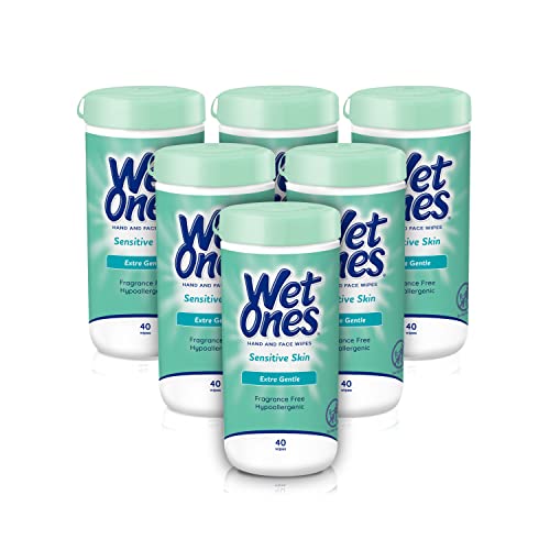 Unscented Wet Ones Sensitive Skin Wipes, 40 ct (6 pk)