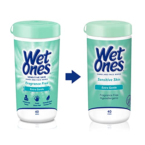 Unscented Wet Ones Sensitive Skin Wipes, 40 ct (6 pk)