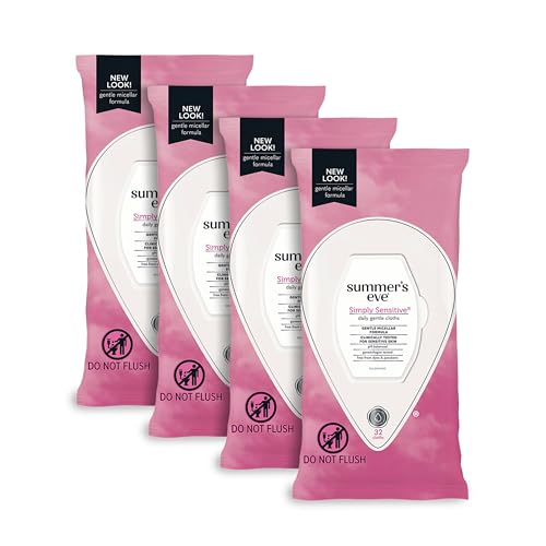Summer's Eve Simply Sensitive Feminine Wipes, 32 count