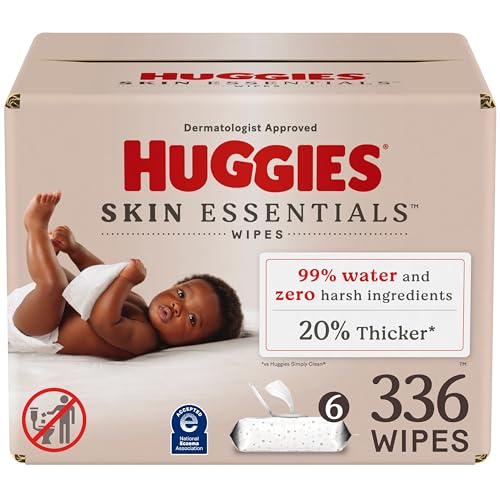 Huggies Hypoallergenic Butt Wipes, 6 Flip Top Packs