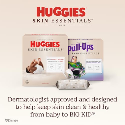 Huggies Hypoallergenic Butt Wipes, 6 Flip Top Packs