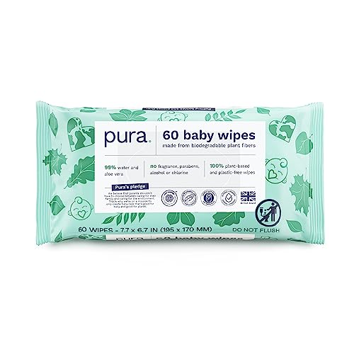 Pura Baby Wipes - Plant-Based, Gentle, Fragrance-Free, Cruelty-Free