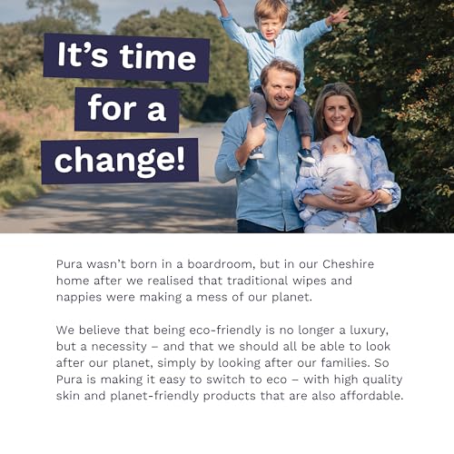 Pura Baby Wipes - Plant-Based, Gentle, Fragrance-Free, Cruelty-Free