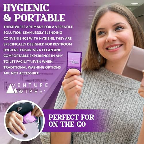 Venture Flushable Butt Wipes - Unscented - Sensitive Skin