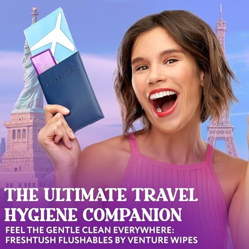 Venture Flushable Butt Wipes - Unscented - Sensitive Skin
