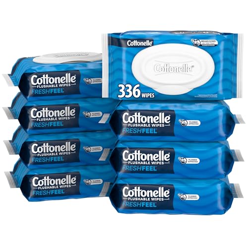Cottonelle Flushable Wet Wipes, Adult 336 Wipes Total