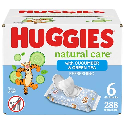 Hypoallergenic scented butt wipes: 288 wipes, 6 packs