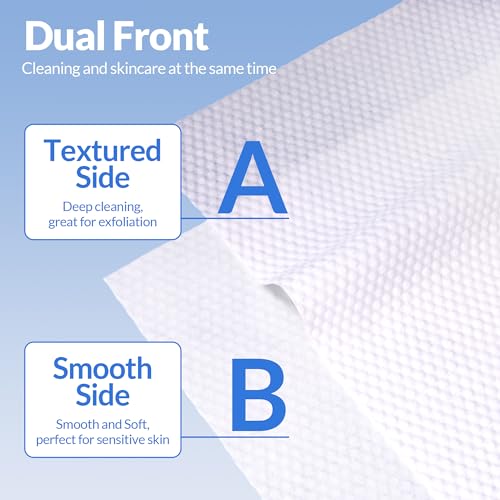 Biodegradable Facial Towel Wipes for Sensitive Skin, 80 Count