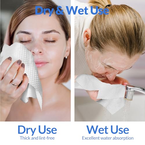 Biodegradable Facial Towel Wipes for Sensitive Skin, 80 Count