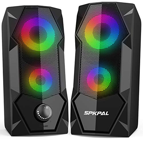 RGB gaming speakers for computer, 2.0 surround sound