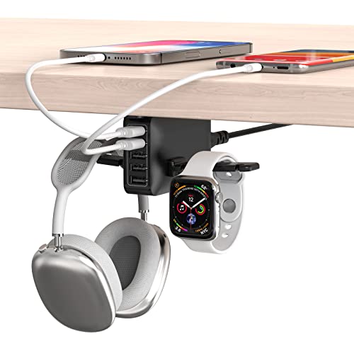 Dual Headphone Stand with Charging Station for Gamers