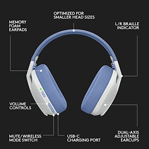 Wireless Gaming Headset - Logitech G435 White