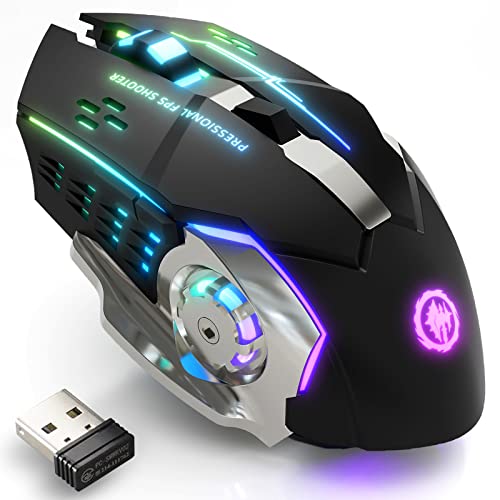 RGB Wireless Gaming Mouse with Silent Clicking