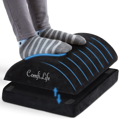 Adjustable Memory Foam Foot Rest for Office or Gaming