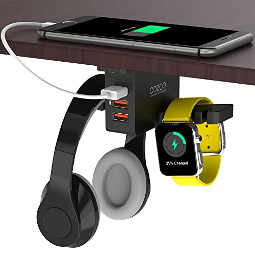 Cozoo headphone stand with USB charging station