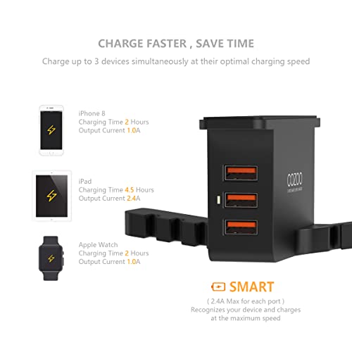 Cozoo headphone stand with USB charging station