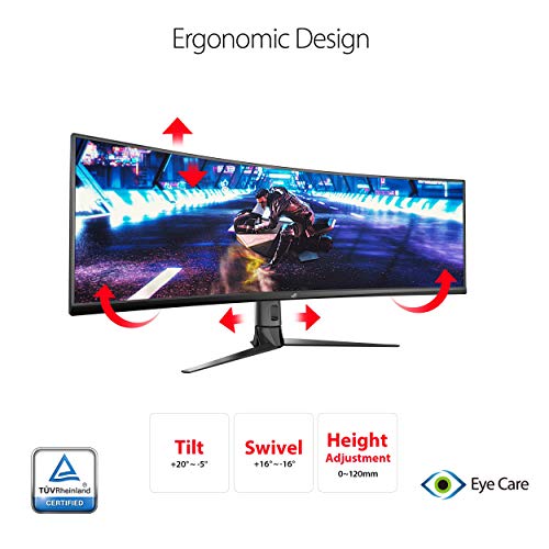 49" Asus Curved Gaming FreeSync Monitor - HDR Eye Care