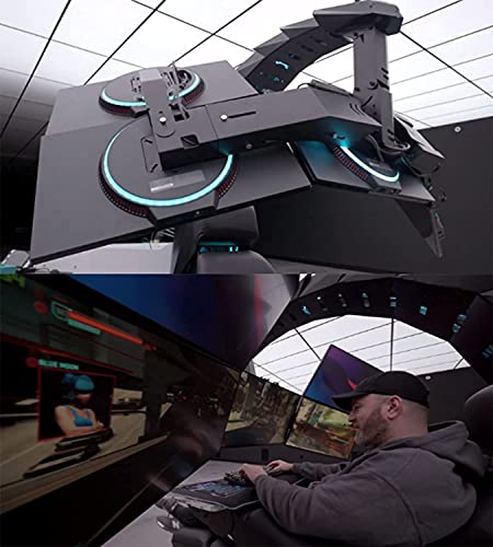 Ergonomic Gaming Cockpit Chair with LED Lights